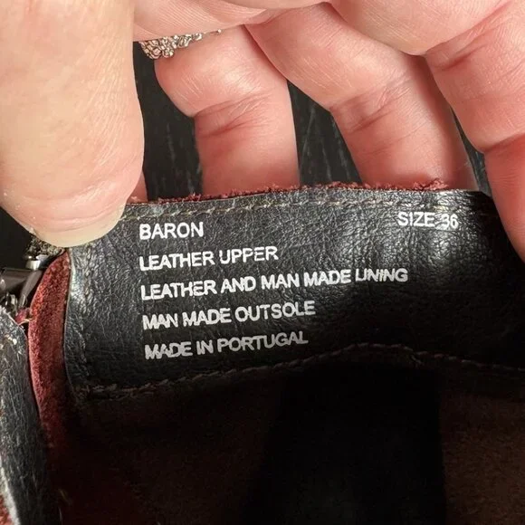 MIZ MOOZ Womens Size 36/US 5.5-6 Baron Red Leather Wedge Ankle Boots Booties - Picture 11 of 11